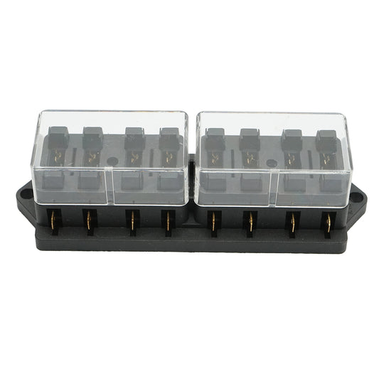 Flat fuse box with 8 ways