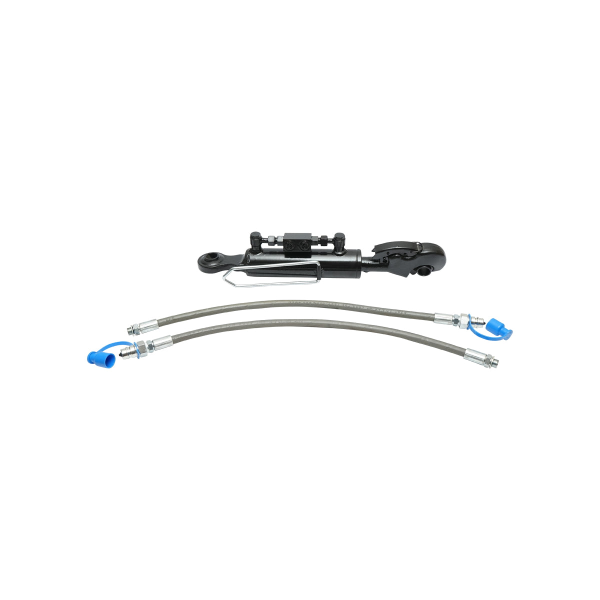 Hydraulic central drawbar with quick coupling, category 2-2, quick coupling, 500mm closed, stroke 175mm