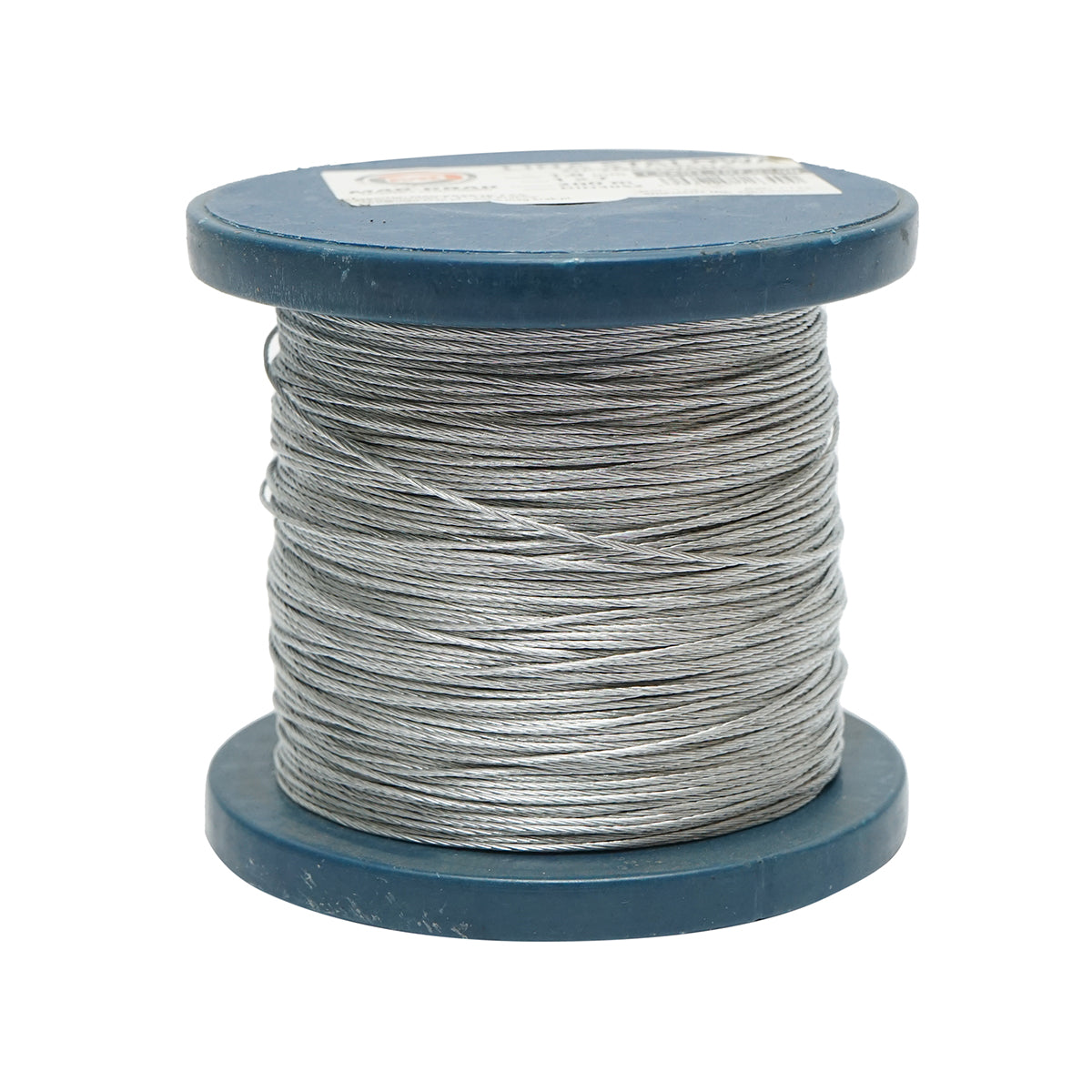 Galvanized steel cable with a diameter of 1mm, 1x7 wires, maximum load 95Kg, weight 1Kg, 200m/roll