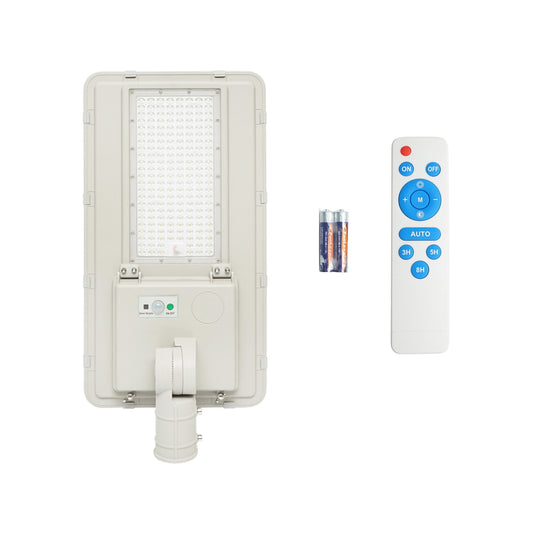 LED solar street light 180W, 6500K, IP65 with solar panel, motion sensor and pole mounting Breckner Germany