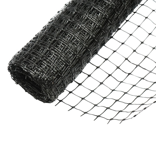 Boundary fence mesh 90cmx10m with holes 20x20mm, black