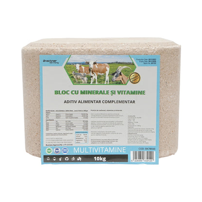 Block of salt 10kg multivitamins for animals Breckner Germany