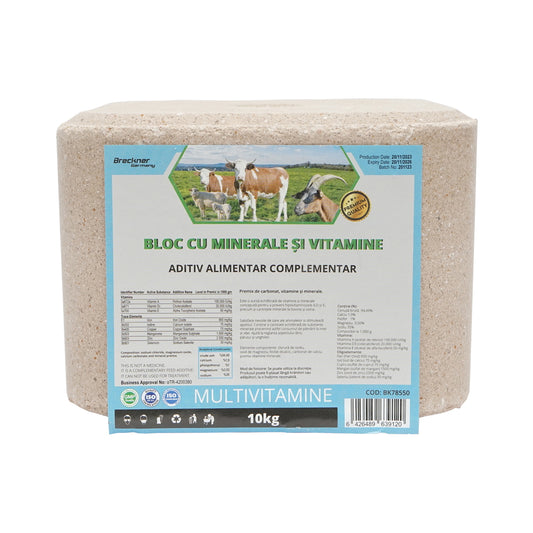 Block of salt 10kg multivitamins for animals Breckner Germany