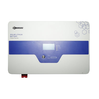 Li-ion LifePo4 Battery 25.6V, 100Ah with BMS, deep cycle, LCD display 410x370x160mm IP54 Bourget