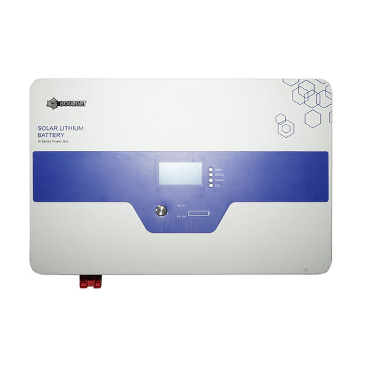 Li-ion LifePo4 Battery 25.6V, 100Ah with BMS, deep cycle, LCD display 410x370x160mm IP54 Bourget