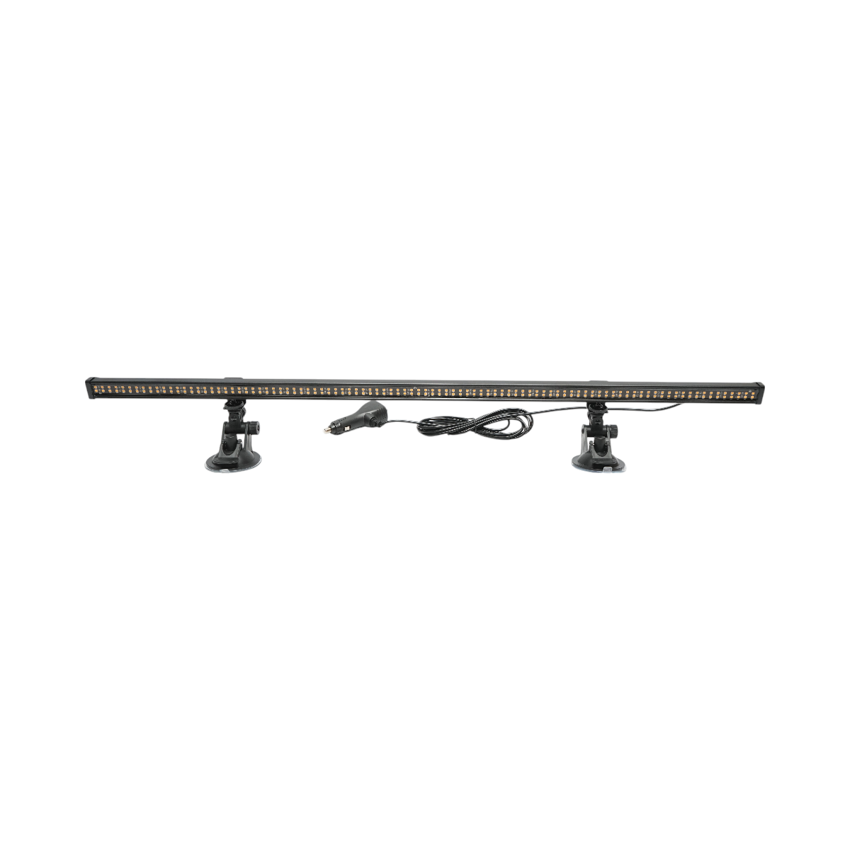 82cm LED strobe bar with suction cups, 60W, 10-30V, yellow, 15 lighting modes