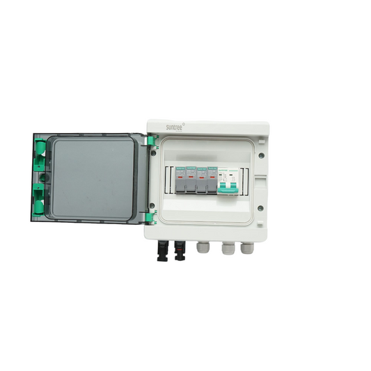 8-module fuse board, equipped for single-phase systems of 3-6KW