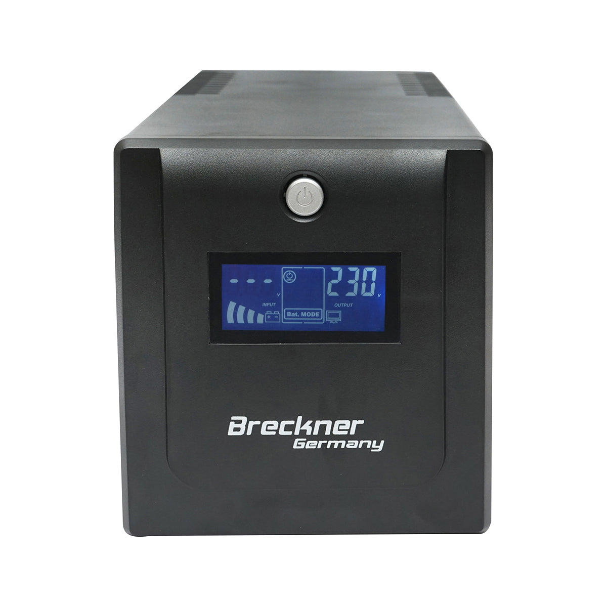 UPS 1500VA/900W with 2x9Ah batteries and 4 schuko sockets, LCD, USB, AVR Breckner Germany