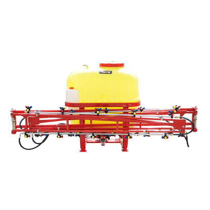 Herbicide sprayer with a 600L tank and 12m boom, with 25 triple nozzles