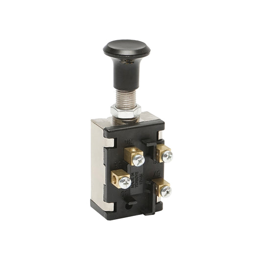 Short on-off switch 12V/5A pull switch with metal fastening nut Breckner Germany