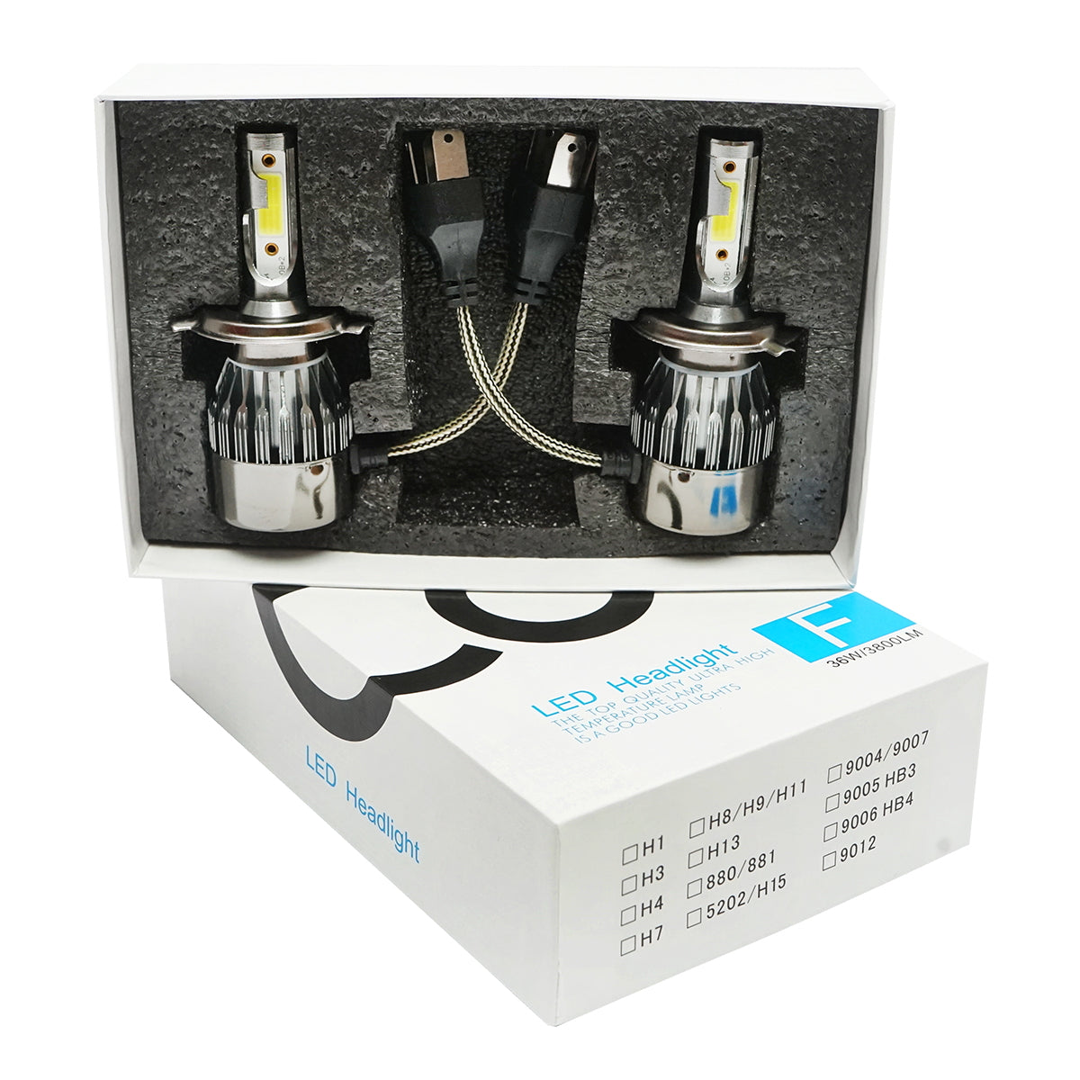 Set of 2 LED H4 bulbs 36W 3800 lm Breckner Germany