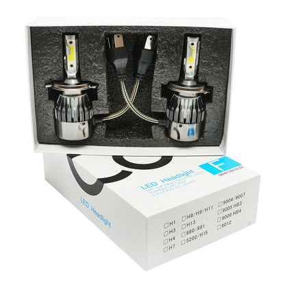 Set of 2 LED H4 bulbs 36W 3800 lm Breckner Germany