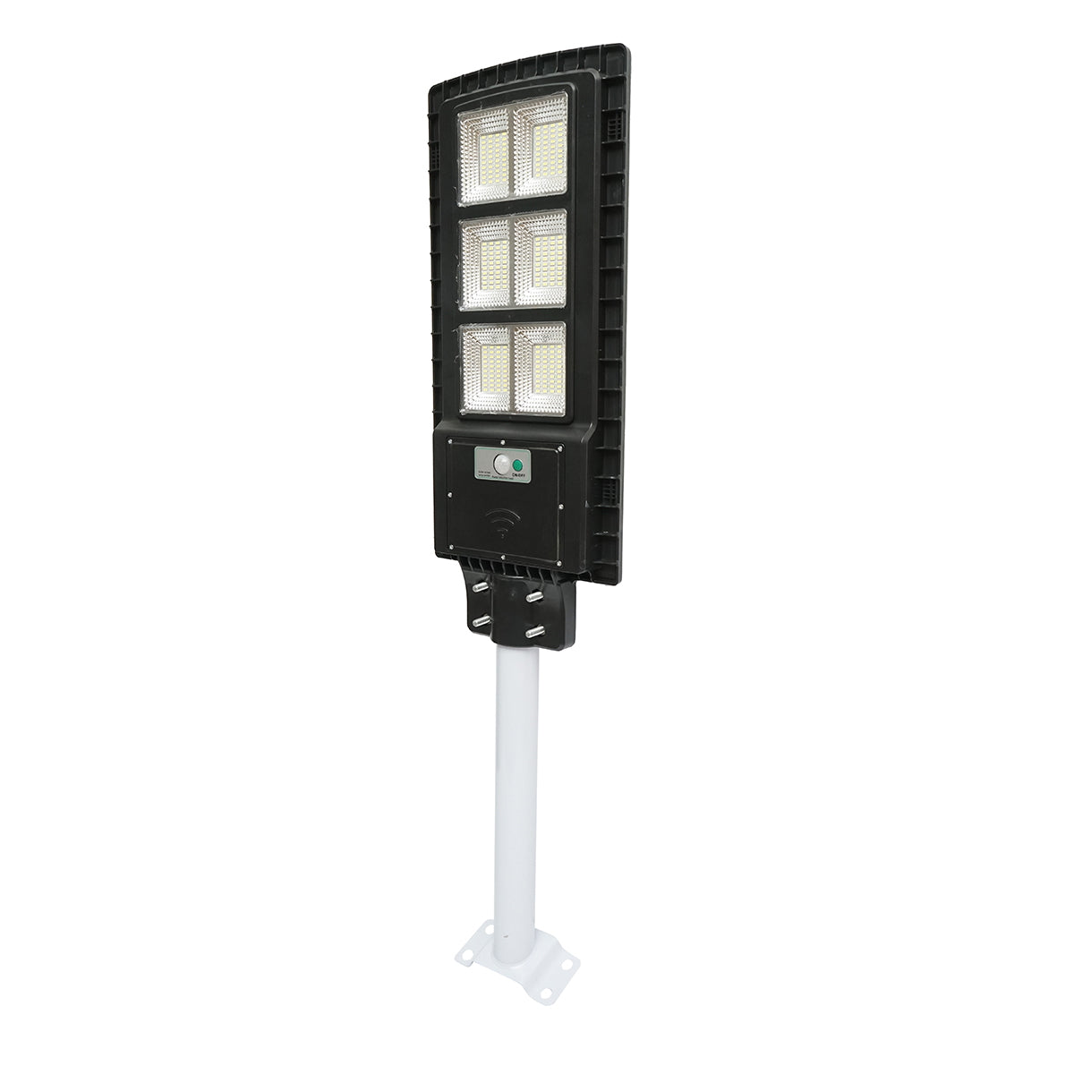150W 6500K LED solar street light with 12W solar panel, 15000mAh battery, pole mounting IP65 Breckner Germany
