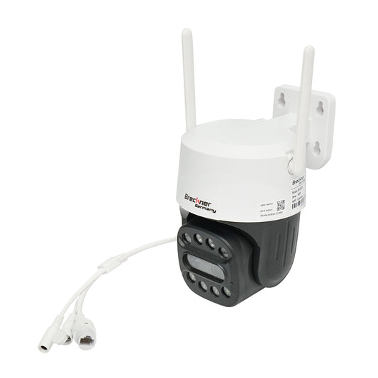 Indoor/outdoor WIFI surveillance camera 4M ultra HD, PTZ, motion sensor, rotatable, 90 degrees, 220V IP66 Breckner Germany