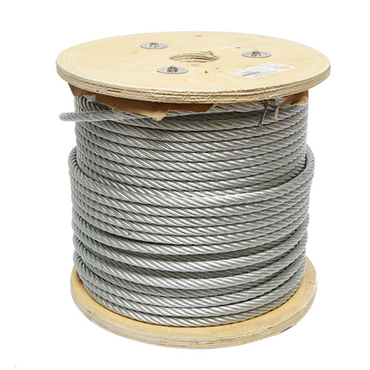 Galvanized steel cable with a diameter of 10mm, 6x37 wires, maximum load 5220Kg, weight 34.6Kg, 100m/roll