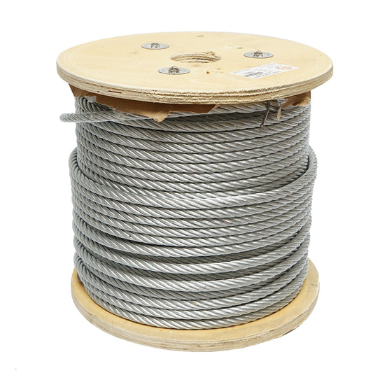 Galvanized steel cable with a diameter of 10mm, 6x37 wires, maximum load 5220Kg, weight 34.6Kg, 100m/roll