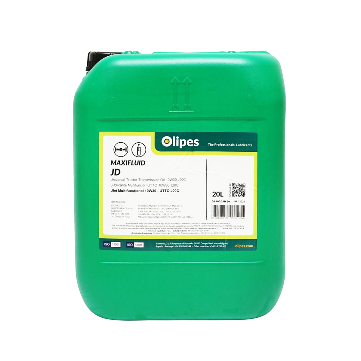 UTTO hydraulic transmission oil Olipes MAXIFLUID JD 10W30 20L