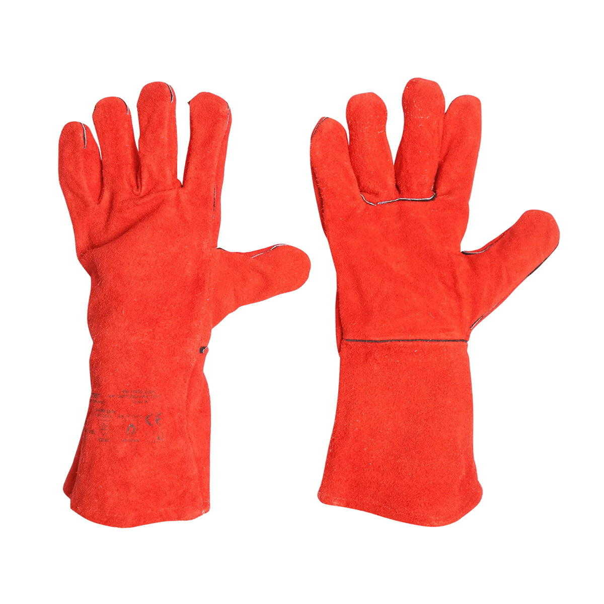 Leather welding gloves with lining size 10