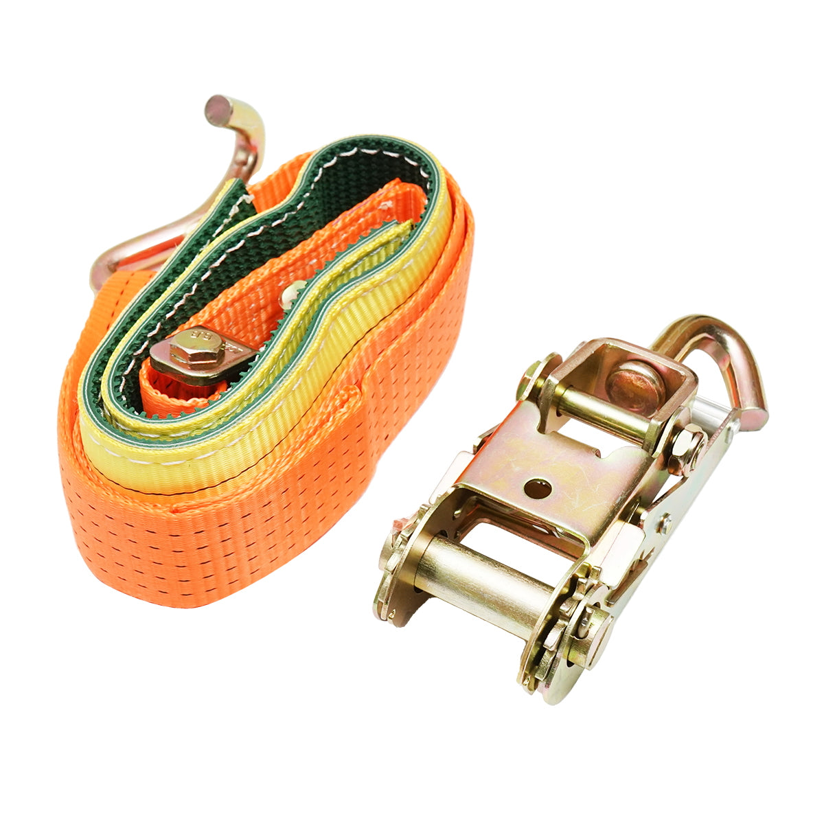 Car wheel anchoring strap 2.5m, hooks and ratchet Breckner Germany