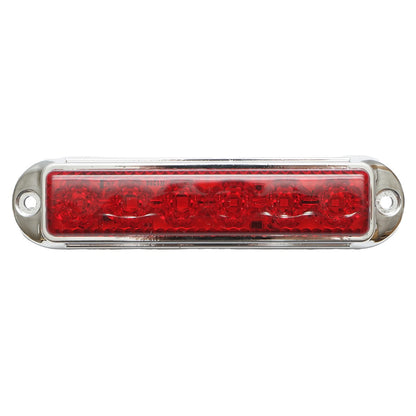 Slim red chrome LED side marker lamp 12-24V, yellow FR1286CR Breckner Germany