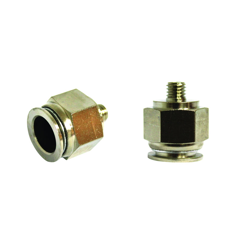 Right quick connector made of metal and metal screw fi 14 with M8.