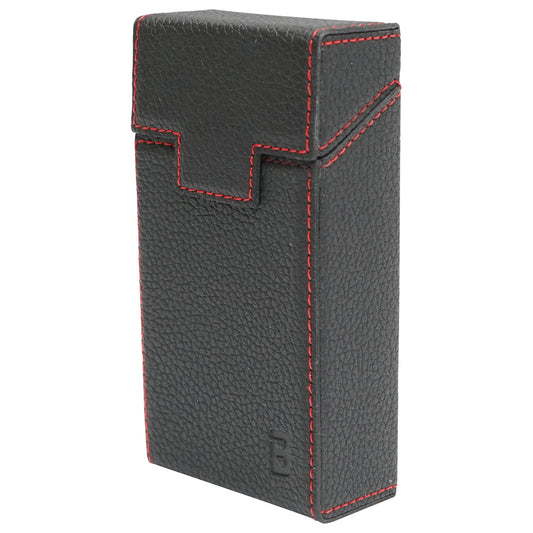 Black leather case for P21 Breckner cigarette pack