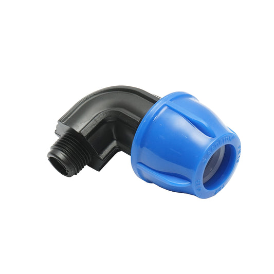Compression fitting with external thread D25mmx1/2 toll PN16, for irrigation systems