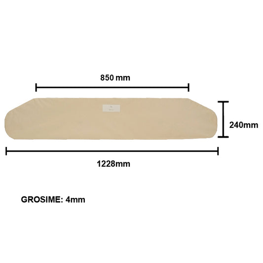 Window 1228x245x4mm bottom glass of the cabin square tapered type new UTB U-650