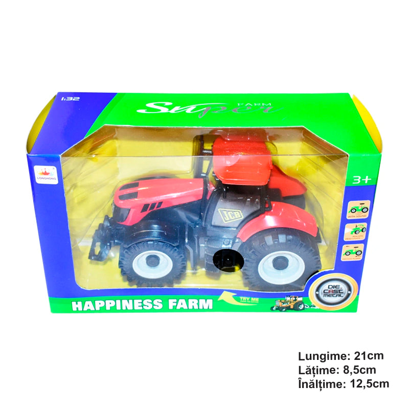 Red toy JCB tractor