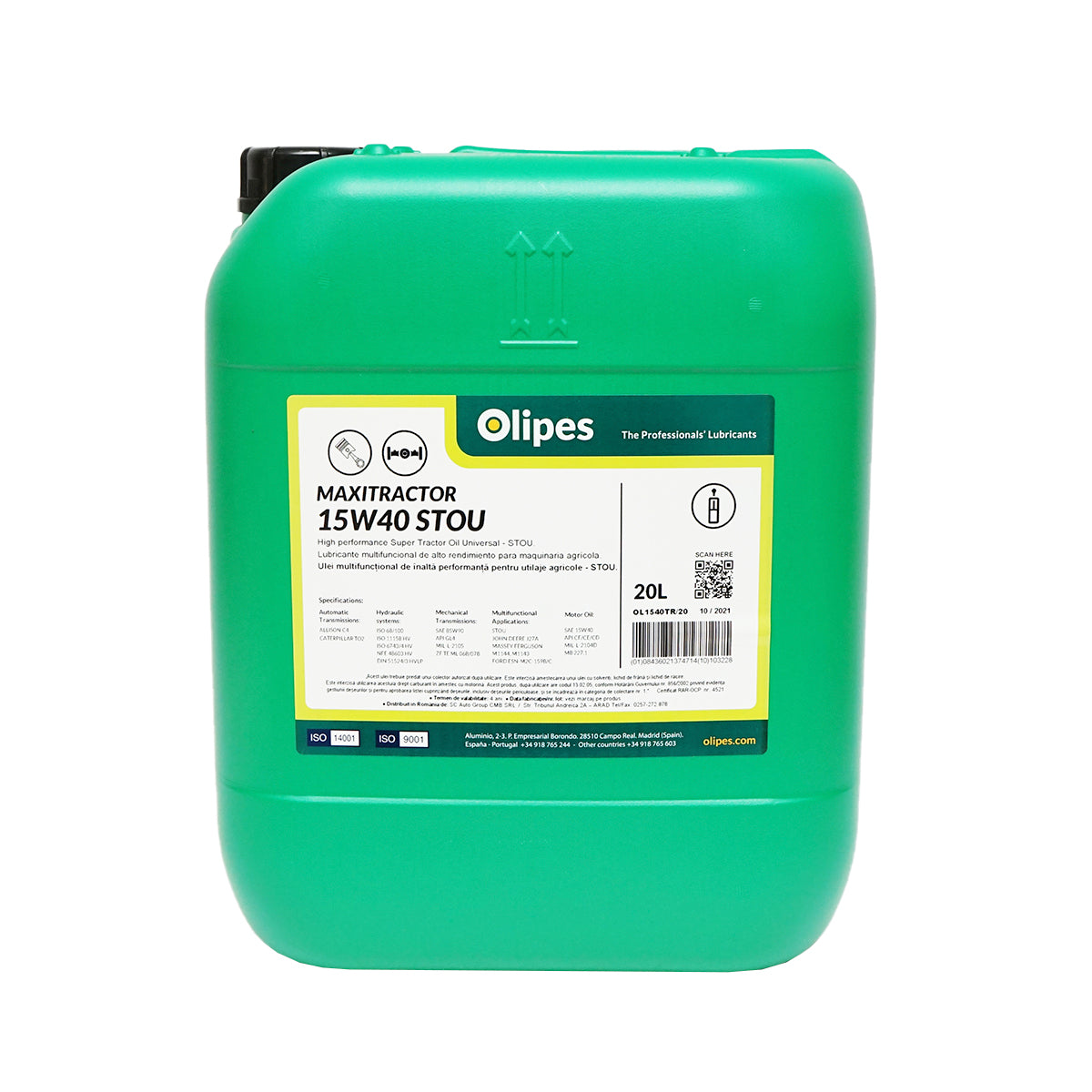 Olipes MAXITRACTOR 15W40 STOU motor oil 20L