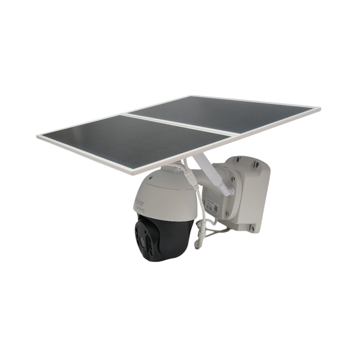 2 MP 1080P surveillance camera, 4G, WIFI 2.4 GHz with 4.3W solar panel, 21700 battery, 360 degrees PTZ, human PIR detection, smart IR night vision, and Ubox application.