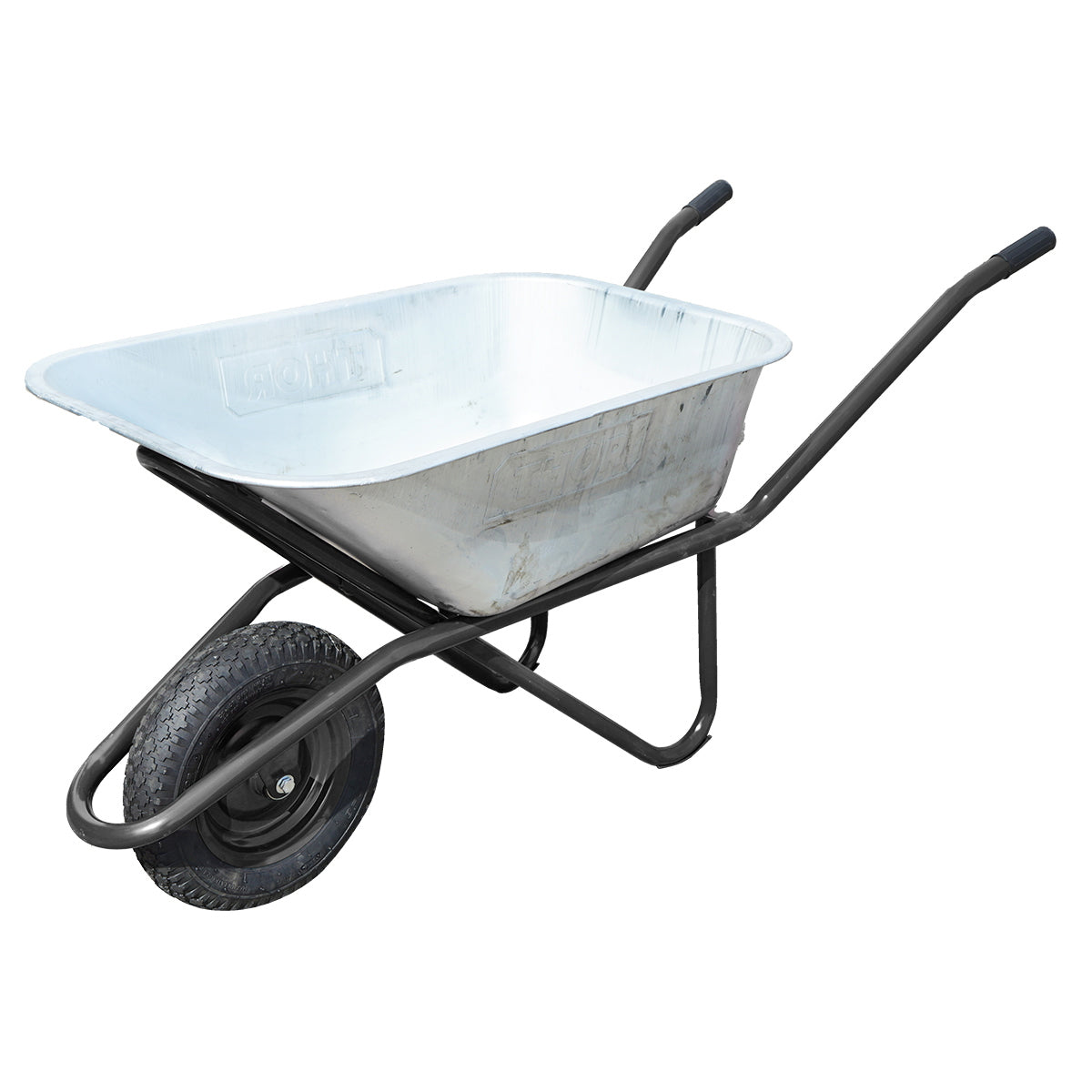 100L metal wheelbarrow with pneumatic wheel 400/8 and galvanized tub 895X642X298mm Thor