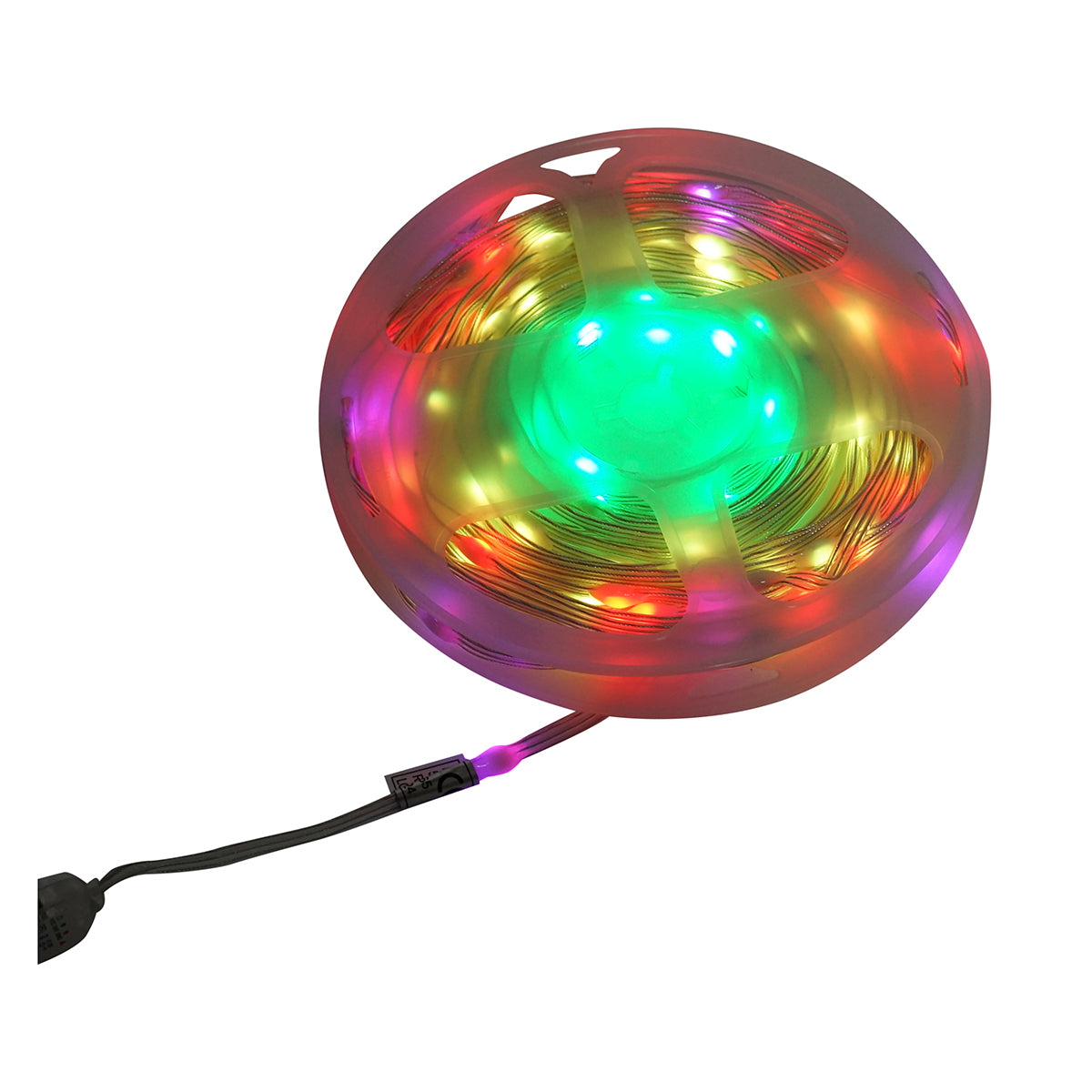 Smart decorative LED strip 2W/m 5V with remote control, music control, bluetooth, USB application, 10m RGB+IC IP68 Breckner Germany