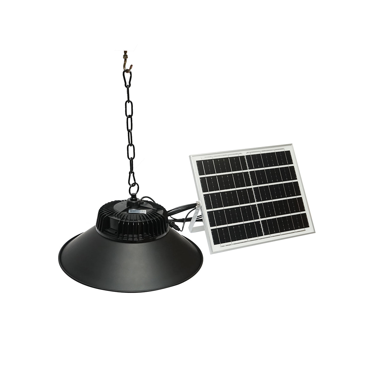 100W LED lamp, 6500K with 16W polycrystalline solar panel, LifePO4 battery 3.2V/15Ah and IP65 remote control Breckner Germany