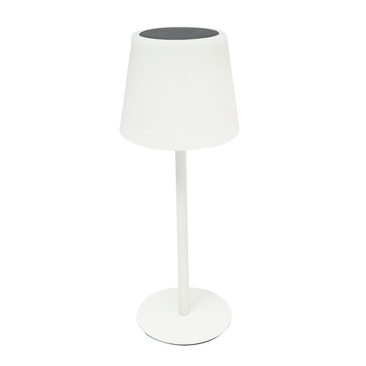 2W LED solar table lamp, 0.7W solar panel, 3.7V 1200mAh battery, USB 5V 1A, white Breckner Germany