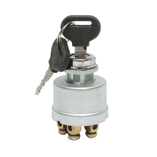 Starting contact with key for MAN, DAF, FENDT, CASE IH, MF 12V, 5 pins, diameter 47 mm, mounting thread 21mm, OEM code 342315001, X830240002000, X830315001, 794283R91, 655690302, 2998811M1