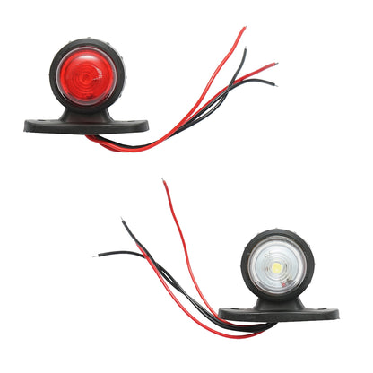 24V LED side marker lights, red-white