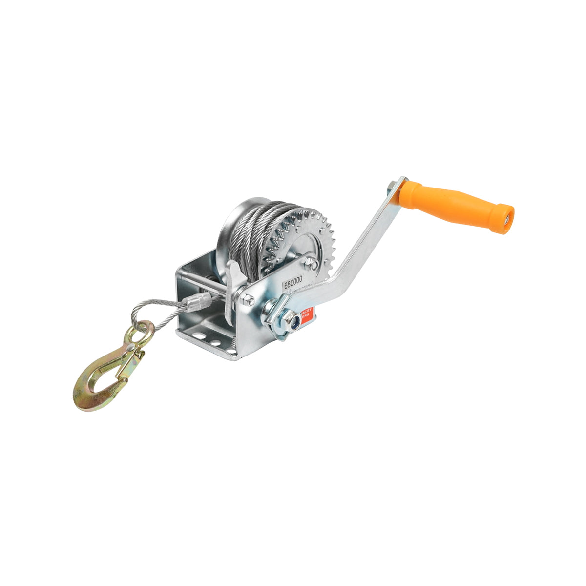 Manual winch 270Kg with drum and cable thickness 4.5mm, length 8m Hoteche
