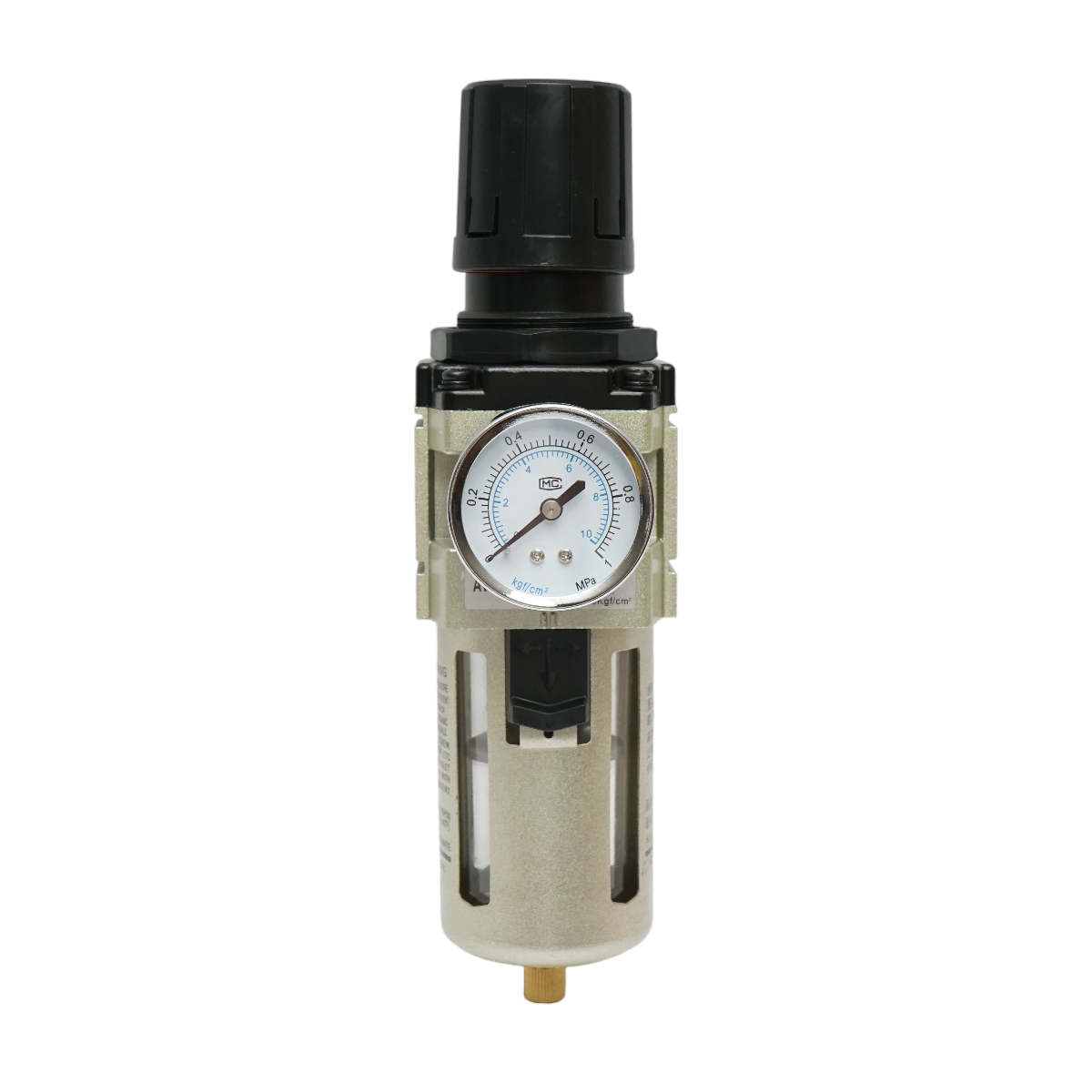 Air filter with pressure regulator max. 1 MPa, connection 1/2