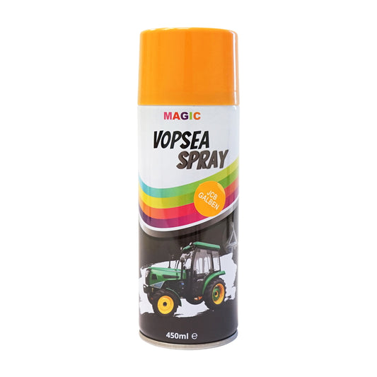 Professional yellow JCB type auto spray paint with quick drying 450ml MAGIC