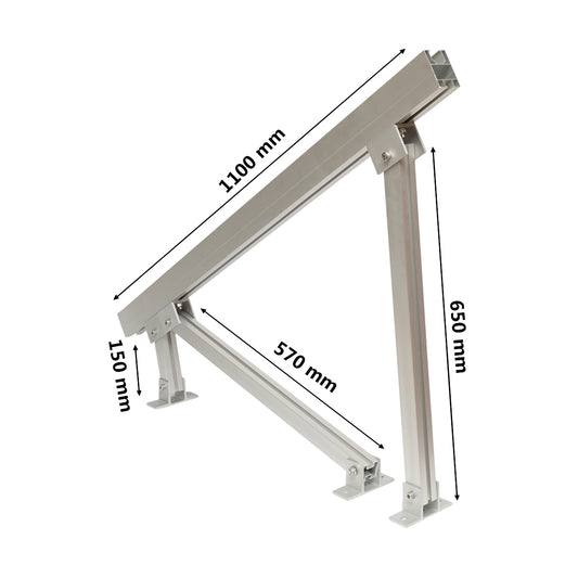 Support kit for photovoltaic panel mounting on ground and flat roof system B Breckner Germany
