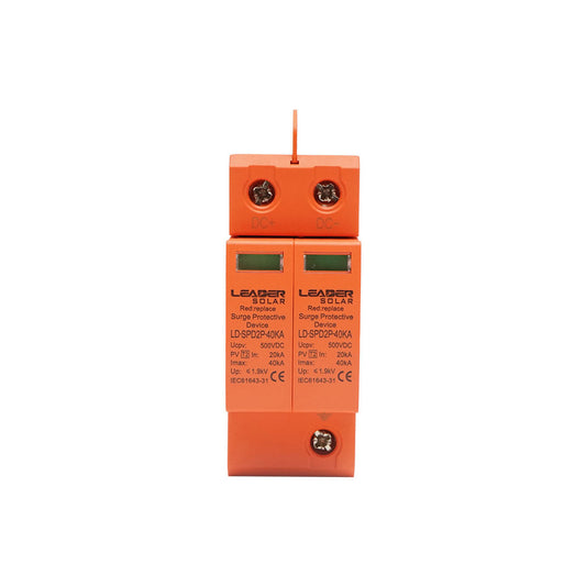 Surge arrester with signaling for photovoltaic systems LD-SPD-2P-40kA-500VDC Leader