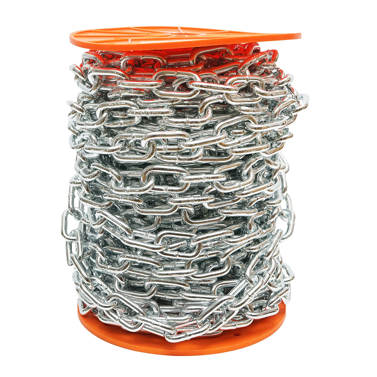 Galvanized steel chain with medium link 6.3mm x 25m