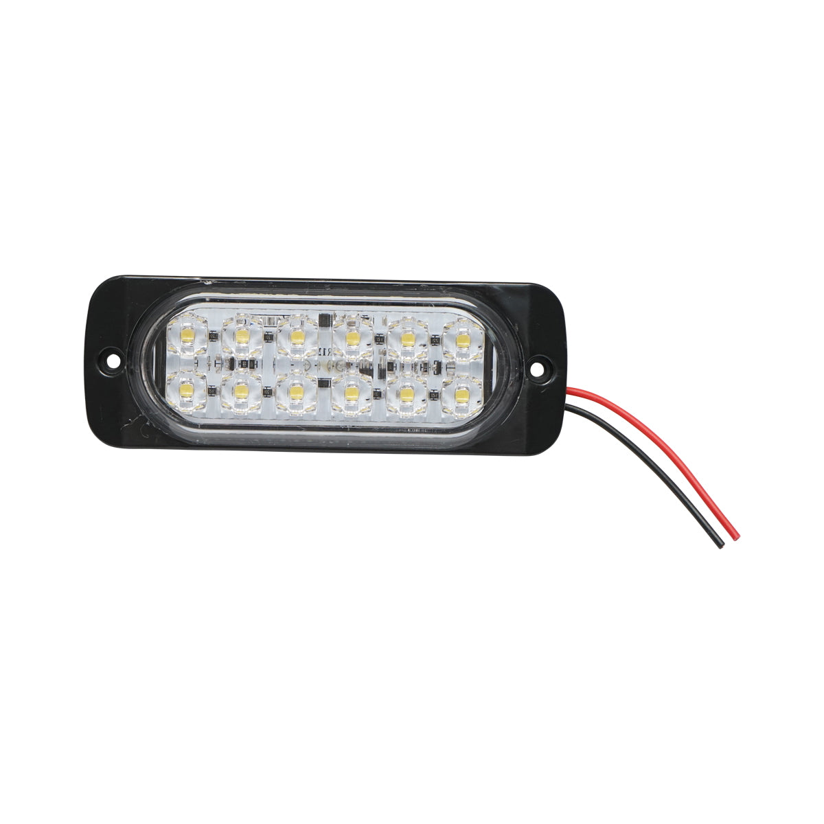 White LED strobe side lamp 115mm 12-24V FR1278W Breckner Germany