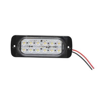 White LED strobe side lamp 115mm 12-24V FR1278W Breckner Germany