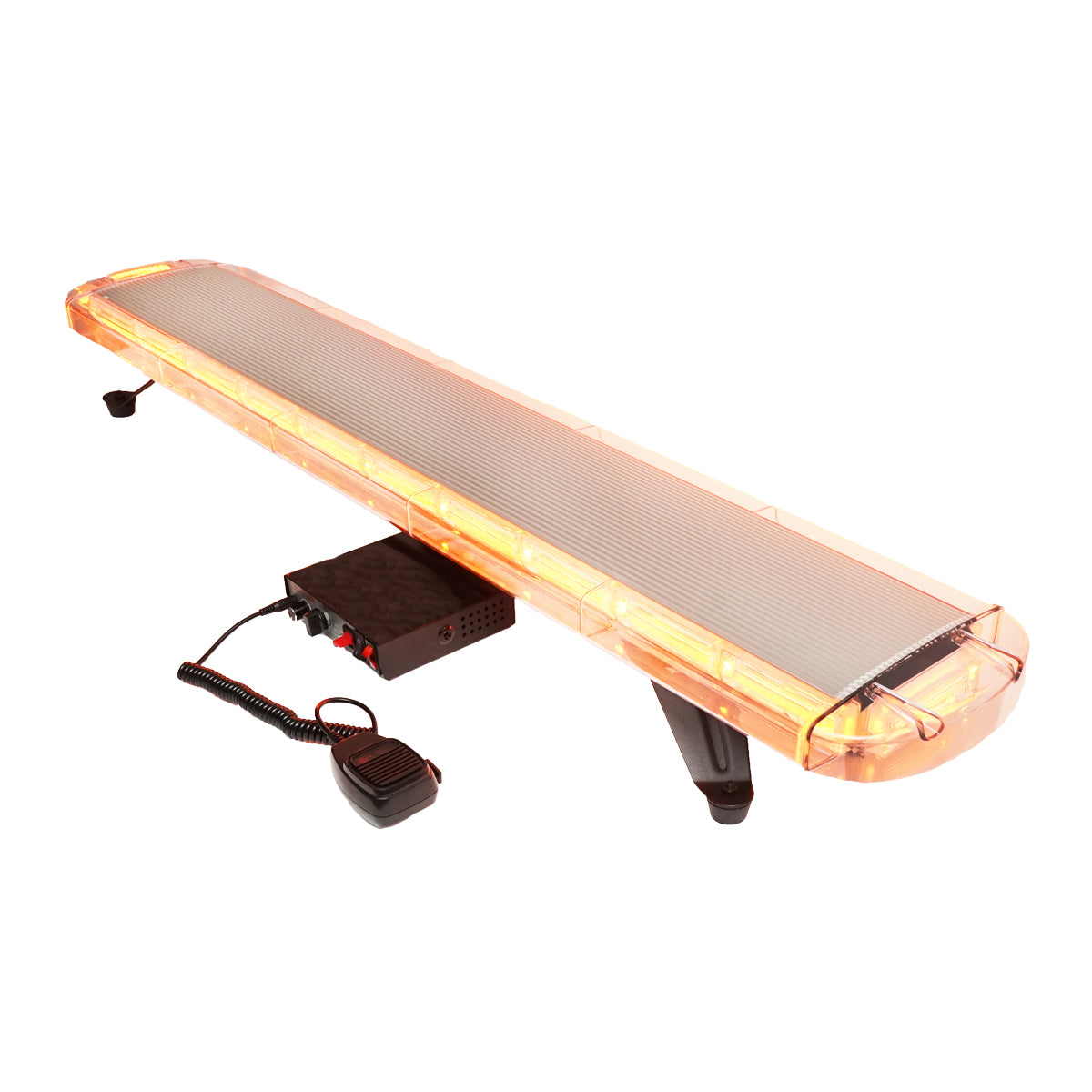 12V light bar with 22 yellow light modules and integrated sound 1180x210x68mm Breckner Germany