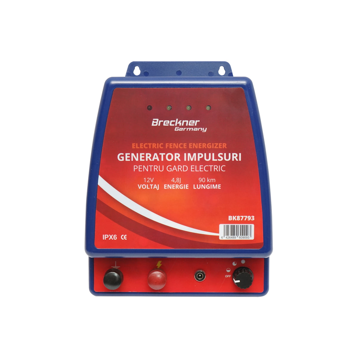 4.8 Joule impulse generator device for electric fence 12V/220V Breckner Germany