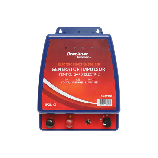 4.8 Joule impulse generator device for electric fence 12V/220V Breckner Germany