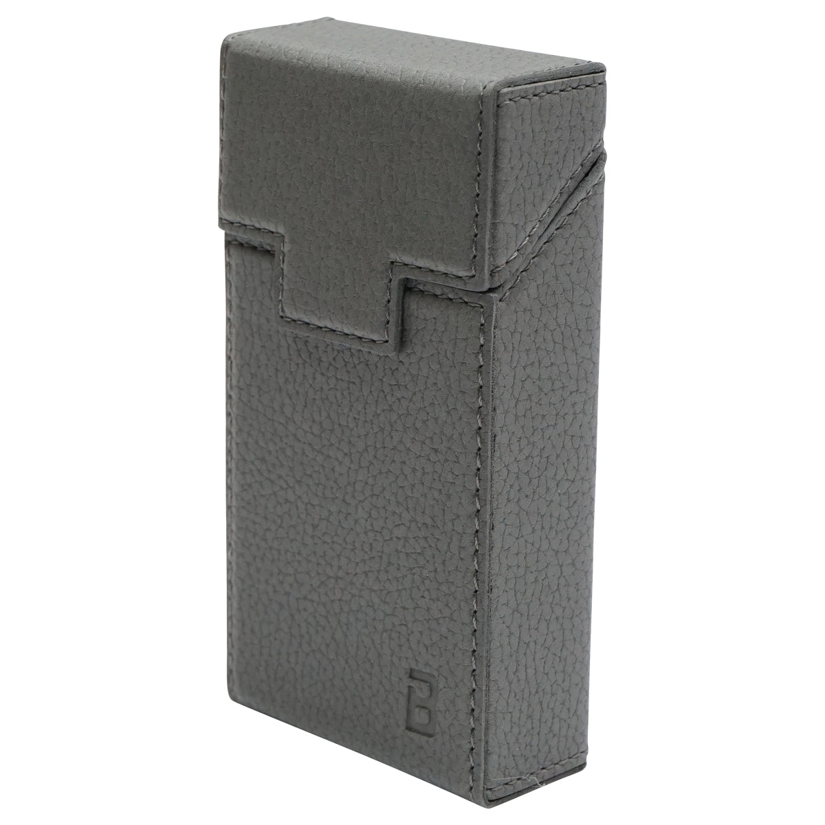 Gray leather case for P25 Breckner cigarette pack