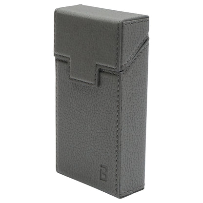Gray leather case for P25 Breckner cigarette pack